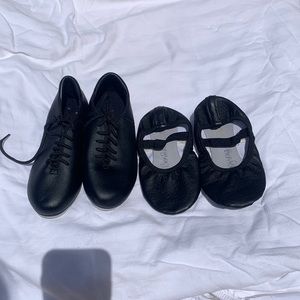 Theatricals child’s tap shoes size 11  and Stelle ballet shoes size 11 1/2